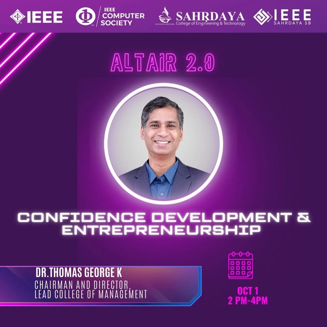 Event poster for the confidence development and entrepreneurship session