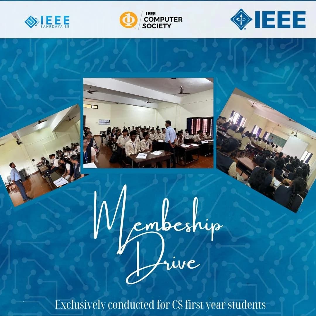 IEEE Sahrdaya membership drive poster