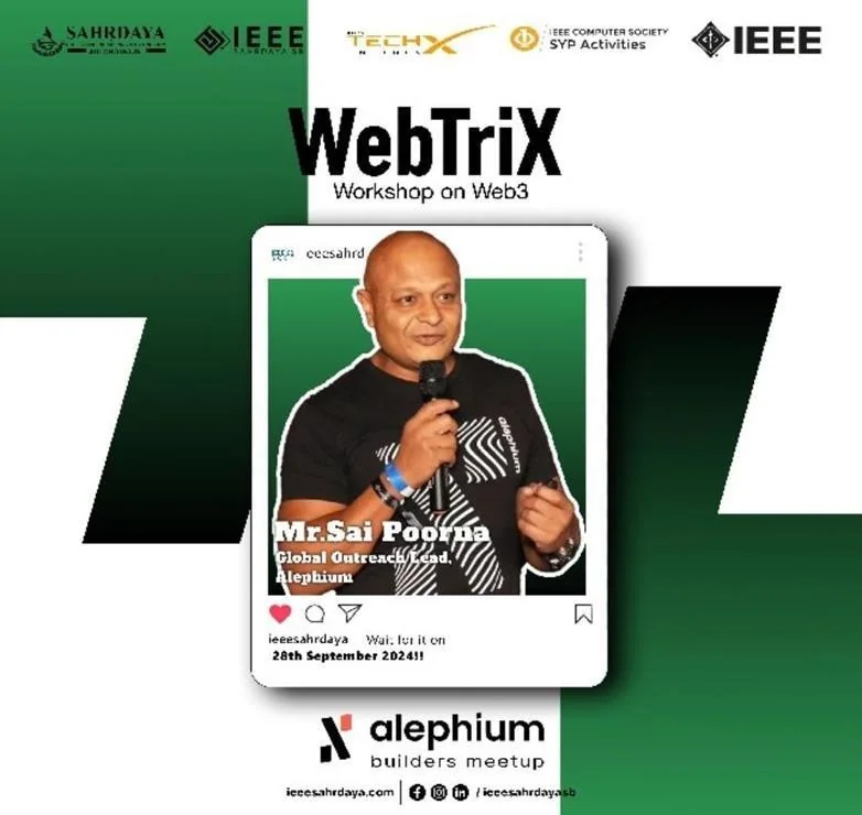 Event poster for the WebTriX session at TechX Infinia