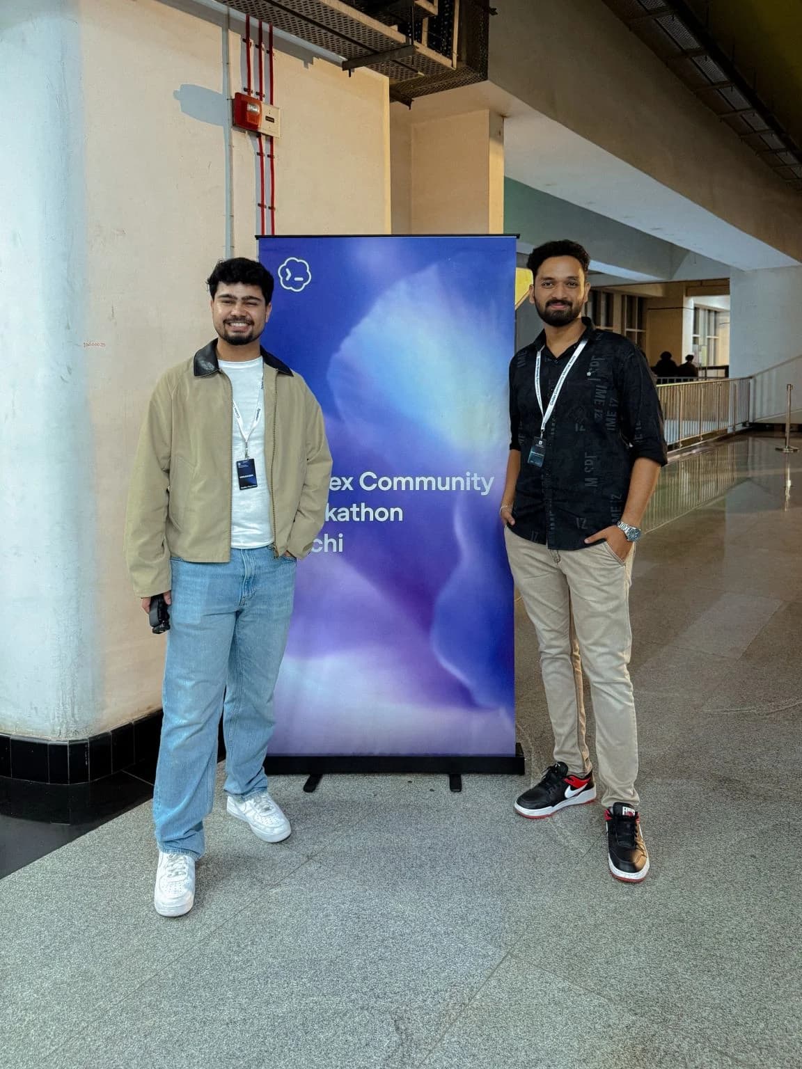 Robin Francis and a fellow organiser at the Codex Community Kochi event