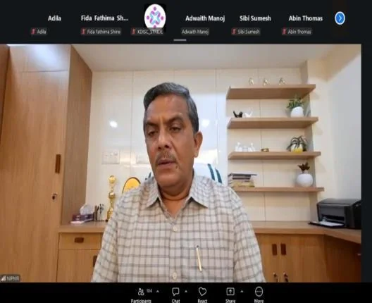 Dr. Abbas Ali T.K. speaking during the online STRIDE Forward disability inclusion session