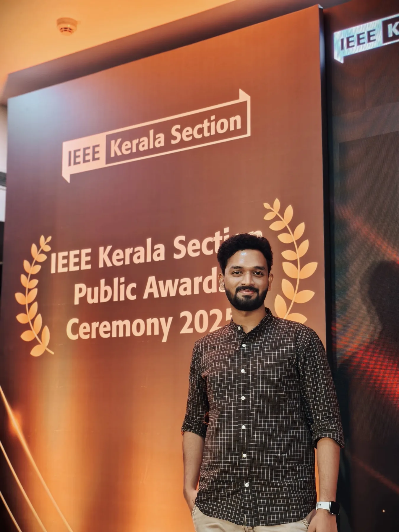 Robin Francis at the IEEE Kerala Section Public Awards Ceremony 2025
