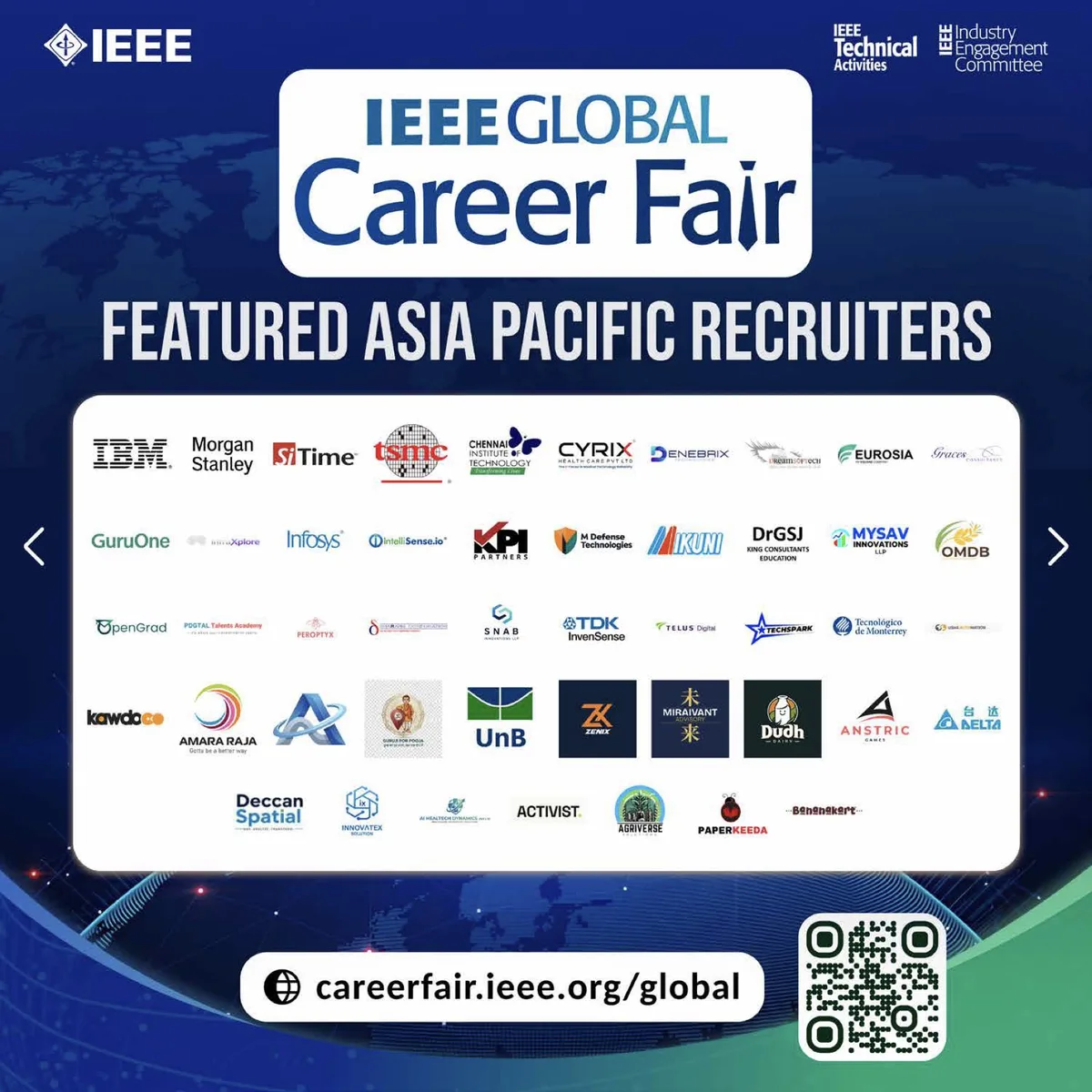 Featured Asia Pacific recruiters at the IEEE Global Career Fair. Robin Francis project