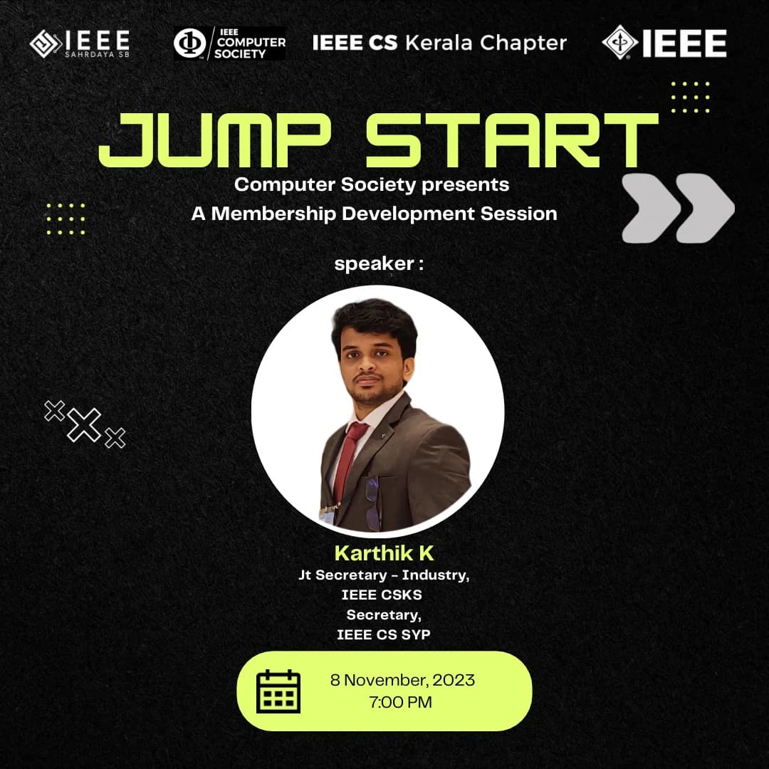 Event poster for the Jump Start membership development session