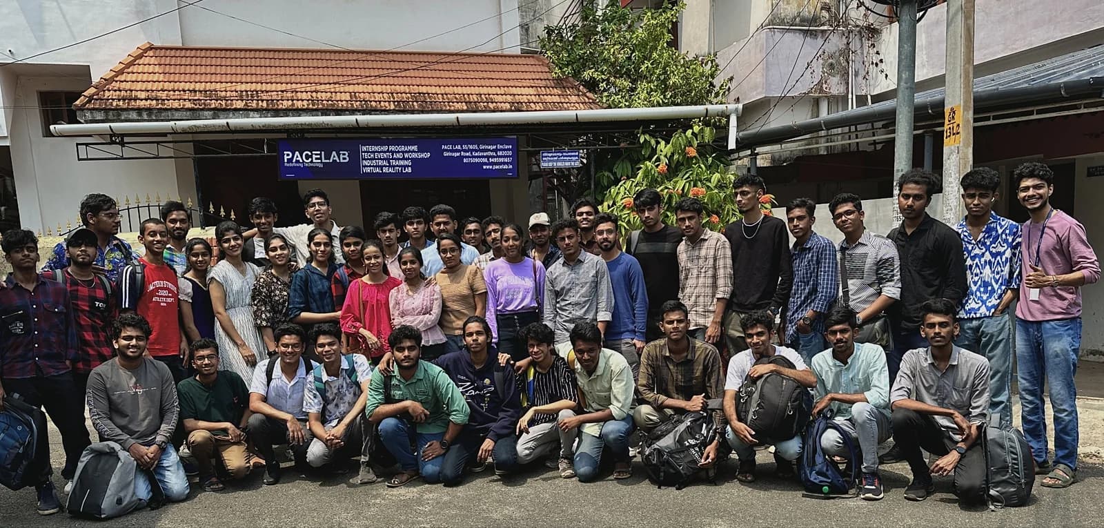 IEEE Sahrdaya volunteers and participants at the PaceLab cloud computing internship