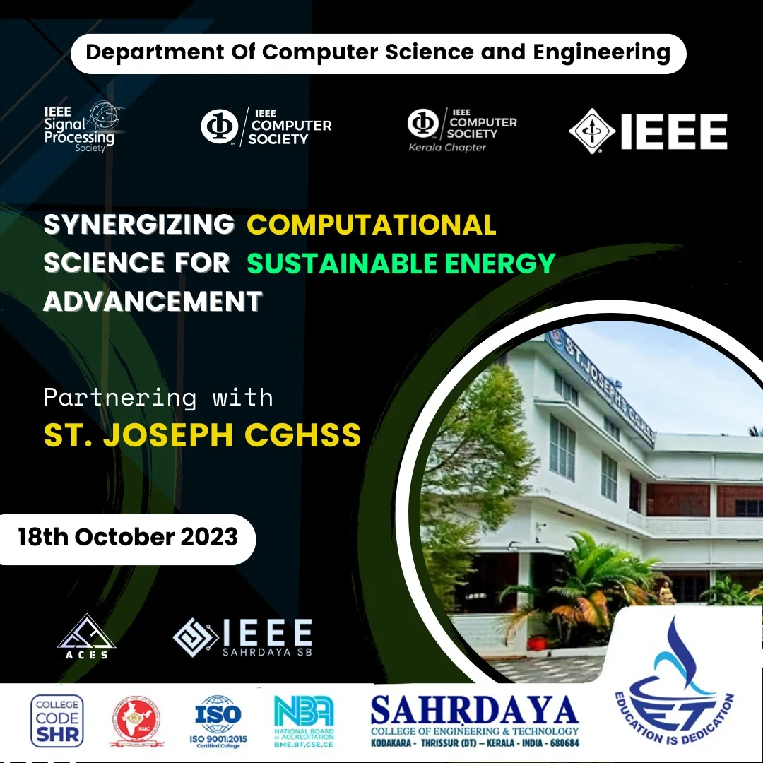 Event poster for the sustainable energy computational science session