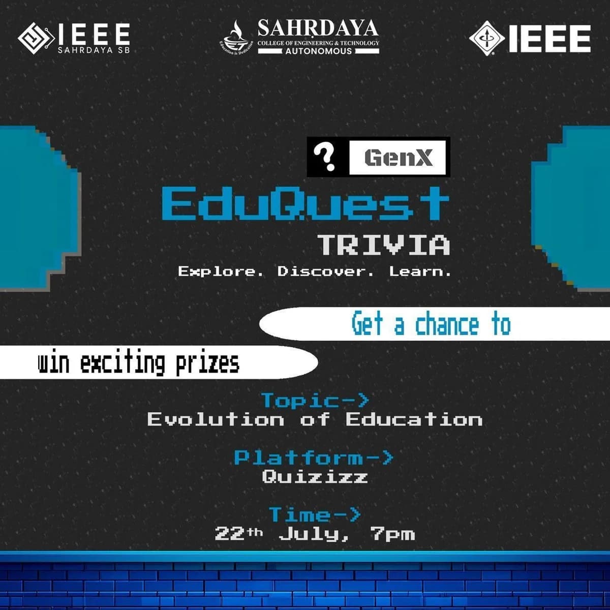 Event poster for GenX: EduQuest